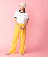 ロゴ刺繍リンガーTシャツ