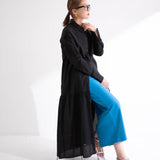 ティアードシャツカラーワンピース