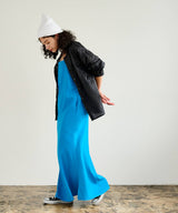 バンドカラー切替デザインシアーシャツ