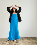 バンドカラー切替デザインシアーシャツ