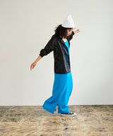 バンドカラー切替デザインシアーシャツ