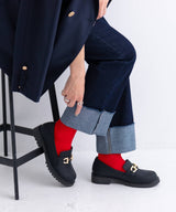 トラックソールビットローファー