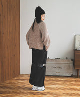 トリコロールヤーンハイネックニット