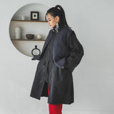 キルティングベスト付きモッズミニタリーコート