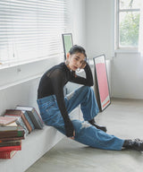 【メール便】指ぬき配色メローシアータートル