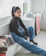 【メール便】指ぬき配色メローシアータートル