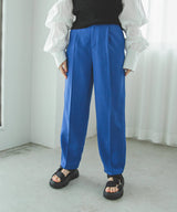 【まとめ買い対象】タックセンタープレスワイドパンツ