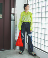 【メール便】リバーシブルニットバッグ