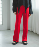 ダンボールセミフレアニットパンツ