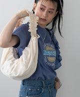 【メール便】フリルサテンショルダーバッグ