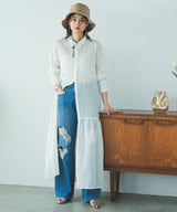 ティアードシャツカラーワンピース