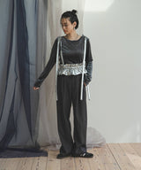 【メール便】メタリックハーネスリボンベルト