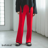 ダンボールセミフレアニットパンツ