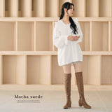 5cmローヒール楽チン美脚ニーハイブーツ【大きいサイズ有】