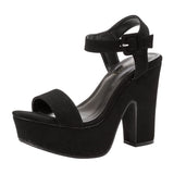 12cm厚底変形ヒール美脚ベルトサンダル 【大きいサイズ】【小さいサイズ】【レディース】【通販】【スタイルアップ】