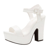 12cm厚底変形ヒール美脚ベルトサンダル 【大きいサイズ】【小さいサイズ】【レディース】【通販】【スタイルアップ】