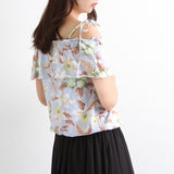 【メール便】肩紐取り外しOK♪オフショル&ベア6wayフリルトップス