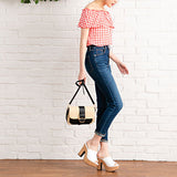 【メール便】肩紐取り外しOK♪オフショル&ベア6wayフリルトップス