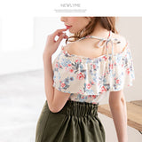 【メール便】肩紐取り外しOK♪オフショル&ベア6wayフリルトップス