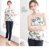 【メール便】肩紐取り外しOK♪オフショル&ベア6wayフリルトップス