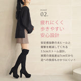 選べる筒幅10.5cmヒール最強美脚フィットニーハイブーツ【大きいサイズ有】