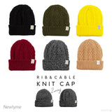 【メール便】リブ編み2wayニット帽子