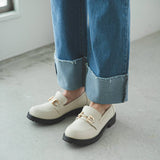 トラックソールビットローファー