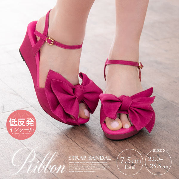 【SALE中】リボン付き厚底ピンクサンダル 走れるシリーズ 結びリボンサンダル – レディースファッション通販の夢