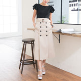 【メール便】ラッフルフリルスリーブリブトップス