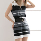 【メール便】リングジップノースリワンピ