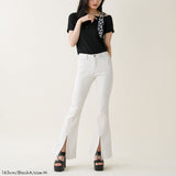 スカーフ付きワンショルリブトップス