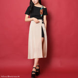 スカーフ付きワンショルリブトップス