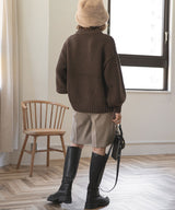 パッチワークケーブルニット