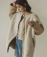 ボア×キルトリバーシブルジャケット