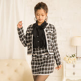 ゴールドボタンツイードスカート