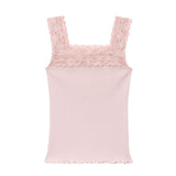 【メール便】肩レースリブキャミソール