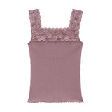 【メール便】肩レースリブキャミソール