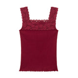 【メール便】肩レースリブキャミソール