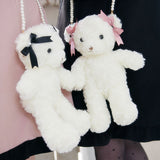 ツインリボンくまポシェット