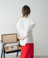 ビッグカラーストライプシャツ