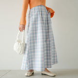 ハイウエストチェックスカート
