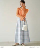 ハイウエストチェックスカート