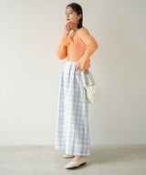 ハイウエストチェックスカート