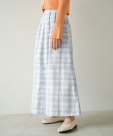 ハイウエストチェックスカート