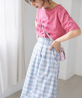 ハイウエストチェックスカート