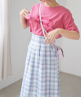 ハイウエストチェックスカート