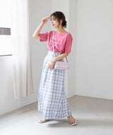 ハイウエストチェックスカート