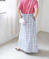 ハイウエストチェックスカート