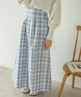 ハイウエストチェックスカート