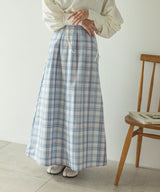 ハイウエストチェックスカート